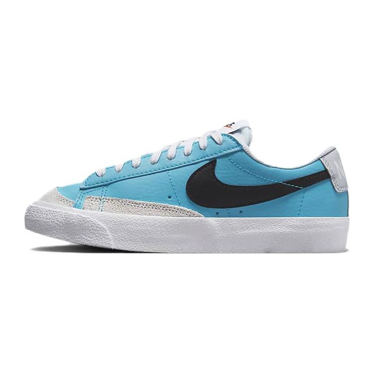 

New Nike Blazer Low 77 Anti-Slip And Wear-Resistant Breathable Low-Top Kids Skateboarding Shoes Blue Teenagers DA4074-401 35.5