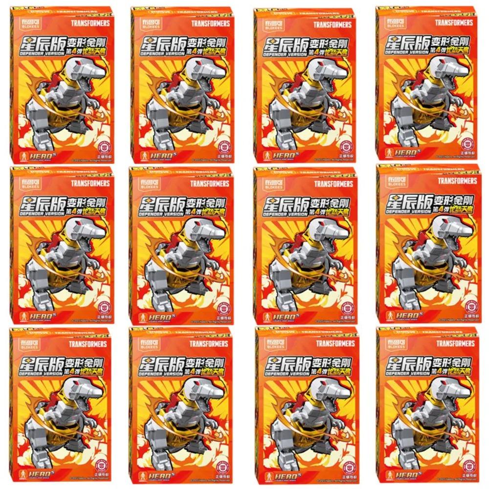 1/12Pcs Mini Transformer 5.5cm Optimus Prime Bumblebee Megatron Thundercracker Robot Action Figure Building Block Splicing Toys