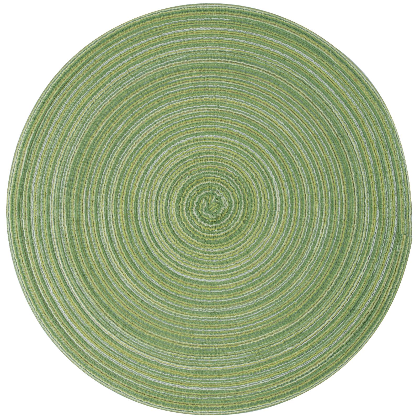 

Cotton Woven Round Placemats Set Rattan Tablema Heat-Resistant Table Mats Bowl Mat for Dining Table Kitchen Coasters Decor Set of 6 зелёный