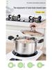 Double-Layer Stainless Steel Stockpot with Steamer for Porridge, Noodles, and Soup - Compatible with Induction and Gas Stoves