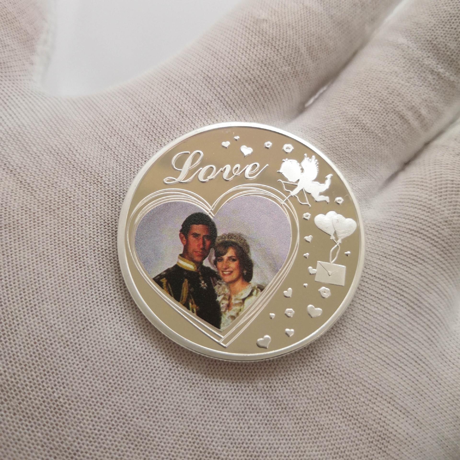 Commonwealth commemorative coins, Princess Diana silver coins, coins, Cupid love commemorative coins, silver plated coins, Christmas gift