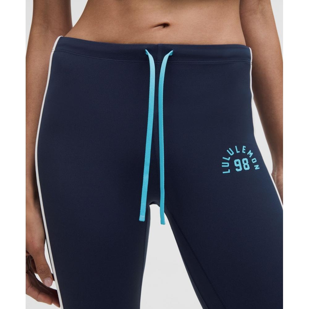 Lululemon Nulu Sporty Trim Mid Rise Flared Pant Club Blue White