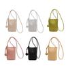 Lightweight Soft PU Leather Crossbody Bag Compact Handbag Casual Single Shoulder Bag Phone Pouches