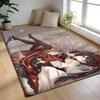 Fußmatte Weicher Flanellteppich Rutschfeste Saugfähige Matte für Badezimmer Schlafzimmer Heimdekoration Tokisaki Kurumi Anime