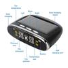 Car Tyre Pressure System Solar, Safety Monitor with 4pcs LCD Display, Tyre Pressure Temperature Warning Alarm Monitor Systems