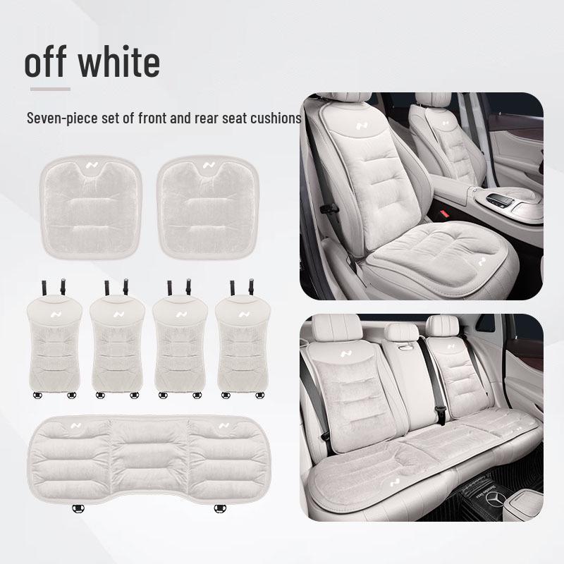 Autumn/Winter L60/L90 Flannel Car Seat Cushion and Backrest Pad for Warmth and Decoration