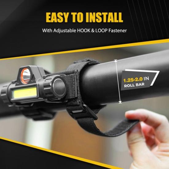 Roll Bar Mount Dome Light LED Light For UTV ATV Polaris RZR Golf Cart Universal