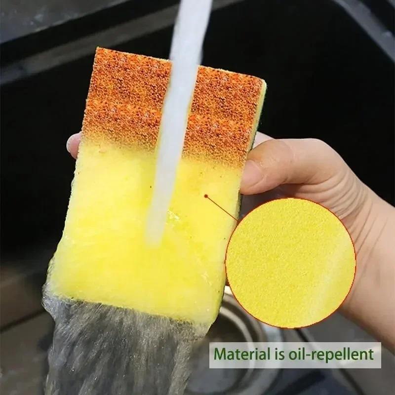 Lot de 5/50 éponges à vaisselle robustes pour ustensiles de cuisine, anti-rayures, réutilisables et écologiques, pour la maison et le restaurant