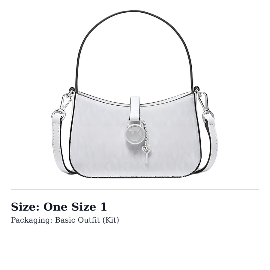 Michael Kors Lyra Canvas Shoulder Bag, Crossbody Bag, Handbag Mini Women's Optical White 35R5S1YC0B-OPTIC WHITE