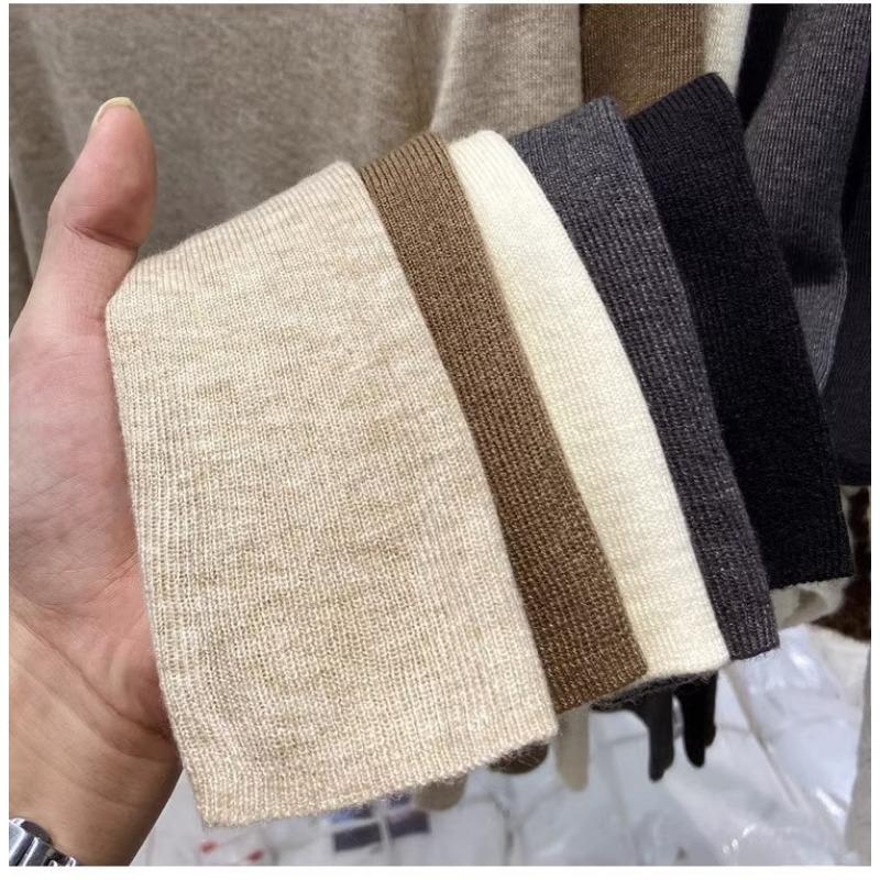 Autumn Winter New Semi-turtleneck Knitted Women Sweater Female Slim Fashion Elegant Pullover Thin Inner Bottoming Shirt Solid Loose Casual Simple Tops