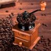Retro Manual Coffee Grinder Stainless Steel Coffee Grinder Mill With Coffee Cleaning Brush Wood Design Coffee Machine