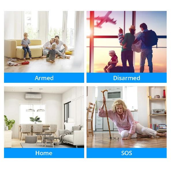 KERUI 120db Loud Sound Alarm System Siren Tuya Smart WIFI Wireless Security Alarm Kit Home Burglar Motion Door Sensor Alexa