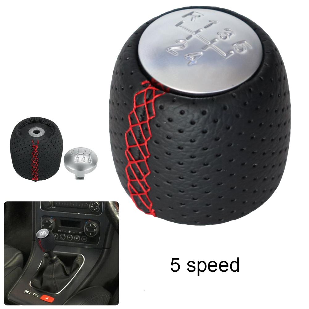 Driving Experience Improvement Shift Lever Stylish Gear Shift Knob Chrome Silver 5 6-speed Cap Chrome Silver Finish