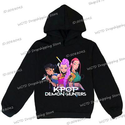 Y2K KPop Demon Hunters Bluzy Nastolatki Dziewczęta Chłopcy Rumi KPop Demon Hunters Bluza Jesień Casual Długi Rękaw Odzież Dziecięca