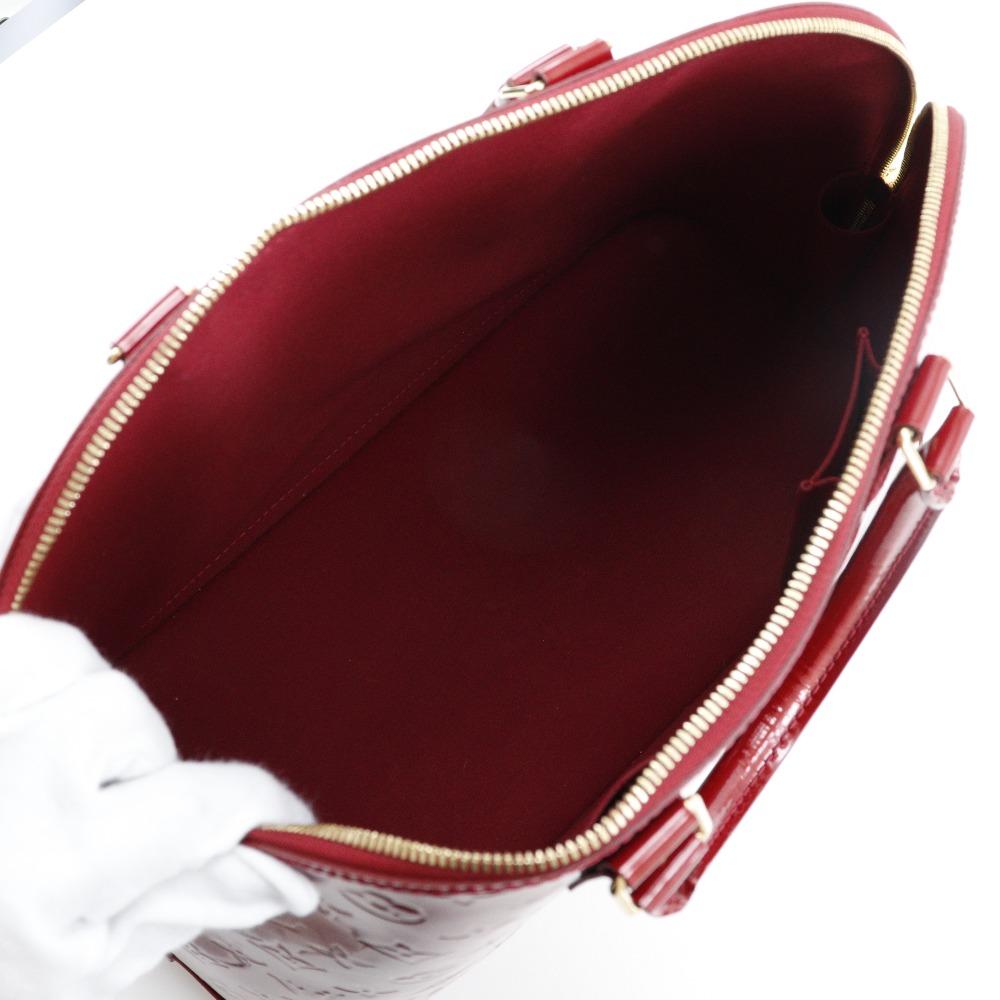 LOUIS VUITTON Alma GM Handbag M93596 Pomdamul Red Vernis Women Used
