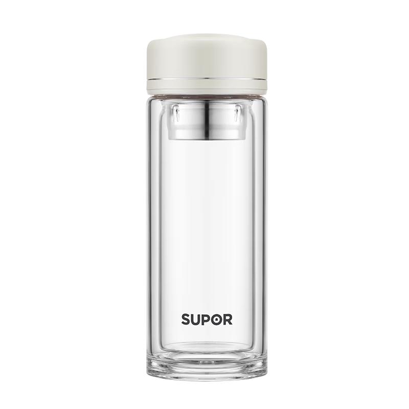 SUPOR Portable Double-Layer Glass Tea Infuser Bottle