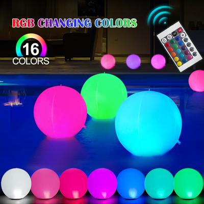 Large Led Balloon Inflatable Luminous Toy Blow Up Beach Large Waterproof For Water Pool Party Outdoor Balloons Garden  Led