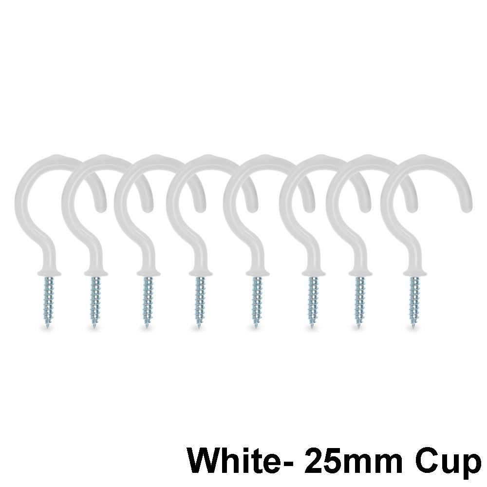 Coated Ceiling Hanger Hardware Tool Dipping Cup Hooks Kitchen Loop Peg Mug Shouldered Screws