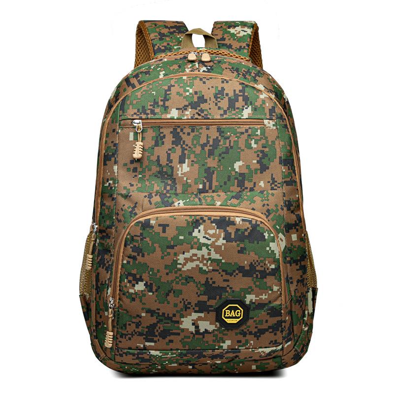 Camo Travel Backpack Large Capacity Outdoor Hiking Oxford Fabric Shoulder