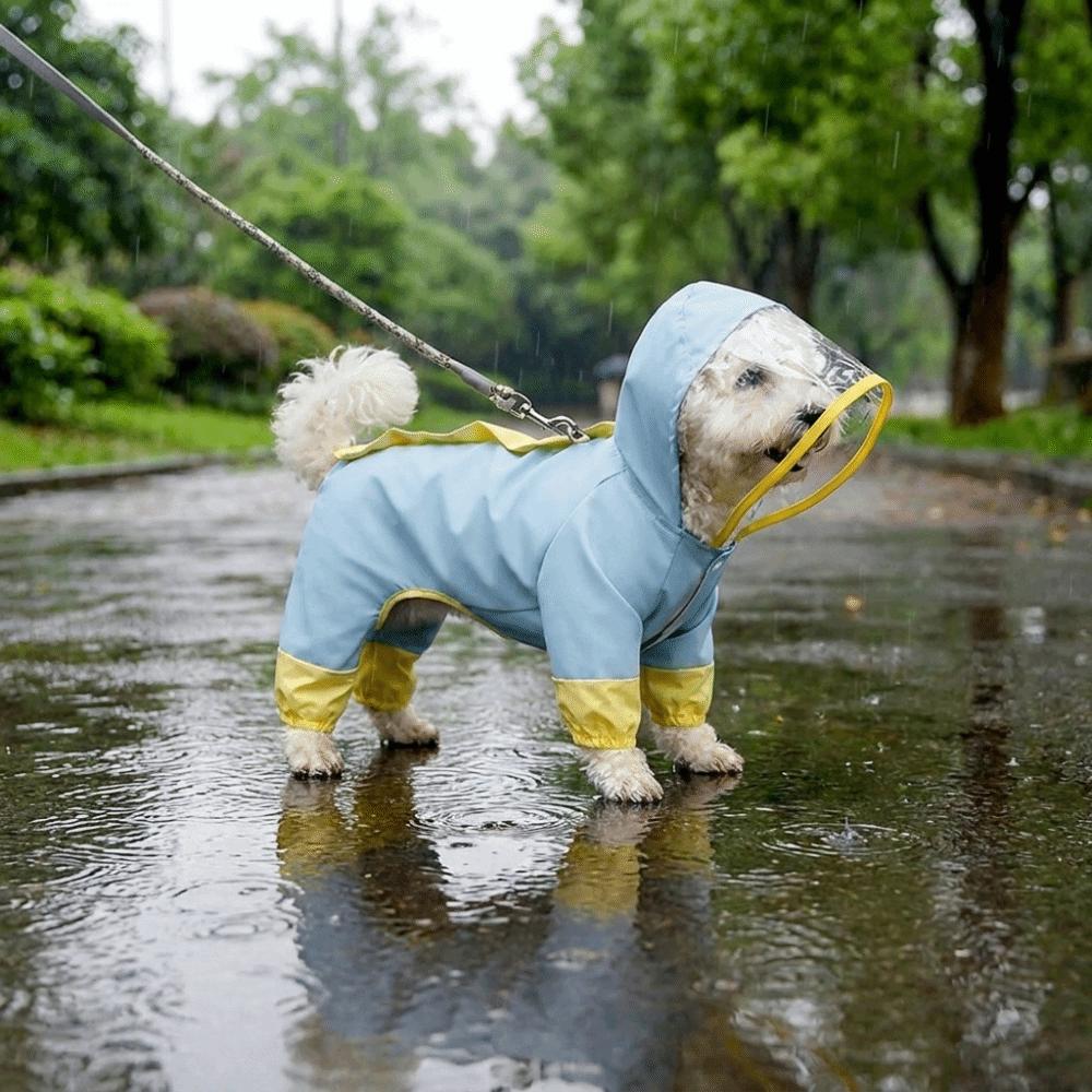 Waterproof Dog Rain Cloak Quick-dry Pet Waterproof Cloak Stylish Four-legged Raincoat  Rainy Day