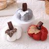 Harvest Festival Decor: Knitted Orange Pumpkin Ornaments for Window Displays & Thanksgiving Scenes