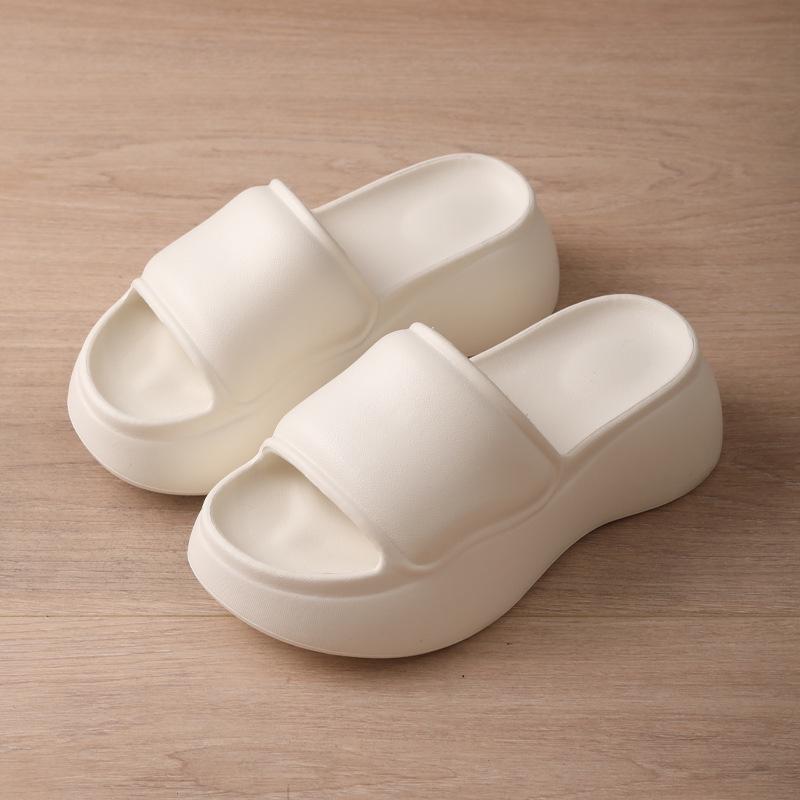 Women's Non-Slip Height-Boosting Beach Slippers - 7cm Thick Sole, Fashionable Outdoor EVA Footwear