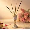 Lamp Post Design Brass & Mother of Pearl Incense Stick Holder for Home Decor