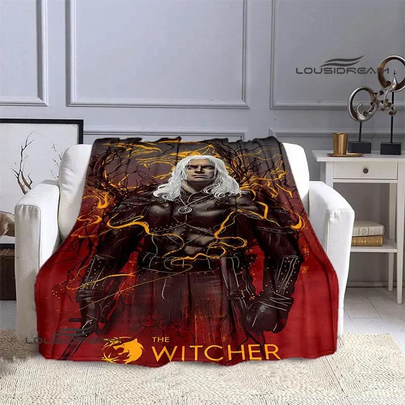 W-Witcher game Printing blanket Flange Warm blanket picnic blanket Home travel blanket bed linings Birthday Gift picnic blanket