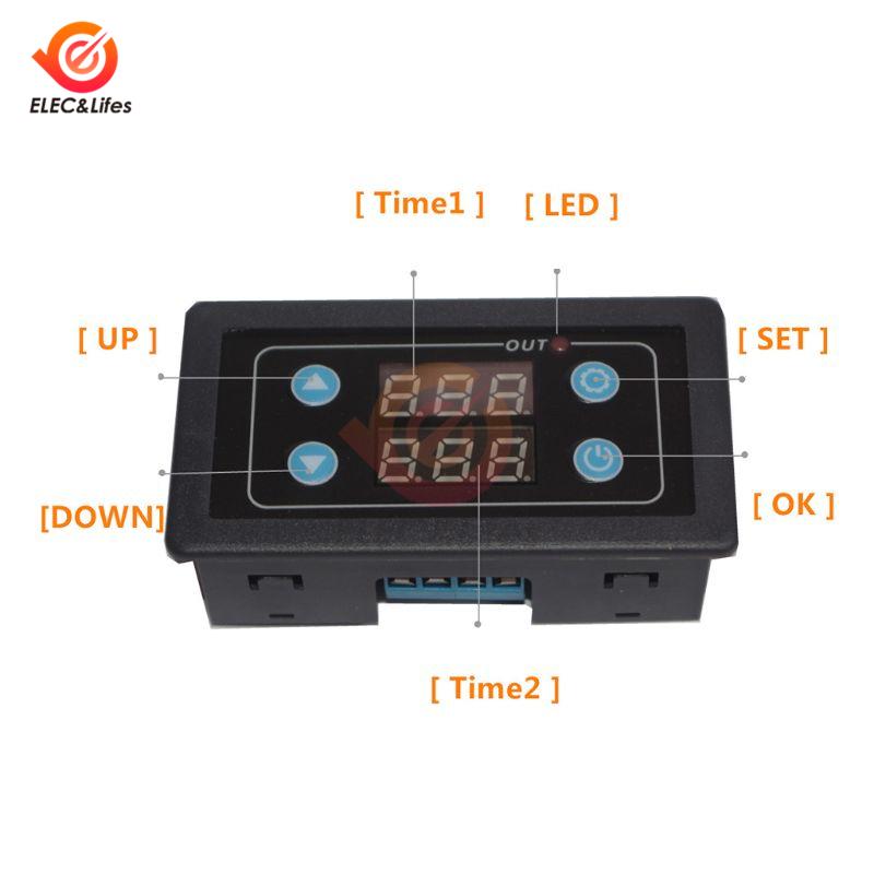 LED Display Time Delay relay module Electronic Digital timer Relay DC 1V 11V 11V AC 81V-161V Timing Trigger control switch 111V