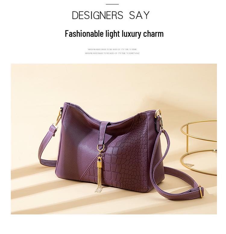 Soft Leather Tassel Crossbody Bag 2025 - Women's Fashion PU Shoulder Tote Bag