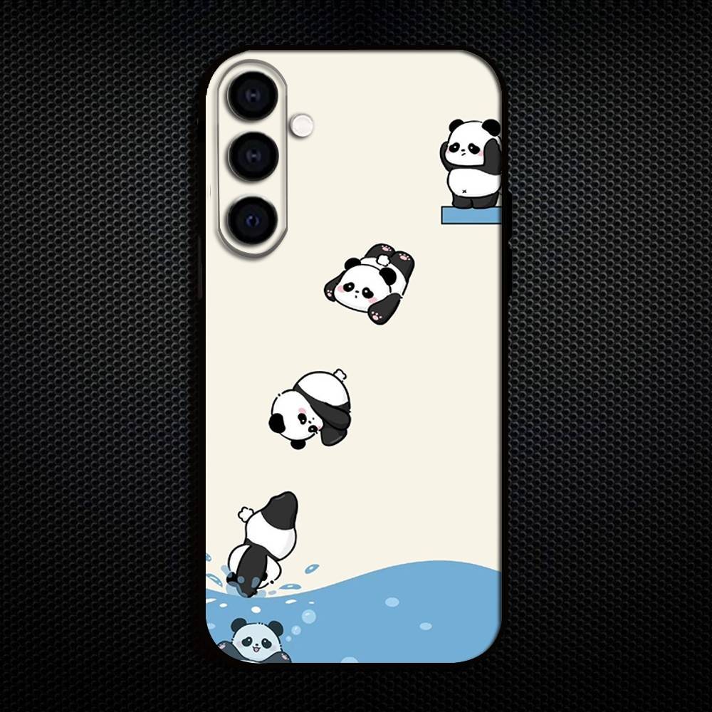 Cute Panda  Phone Case For Samsung Galaxy A73,A72,A71,A70,A53,A52,A51,Others Soft Black Cover