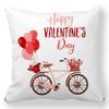 Creative Valentine's Day Happy Letters Digital printing short plush pillow covers for car sofa office cushion cover home goods