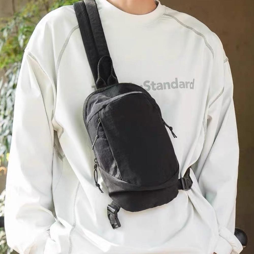 Multifunctional Men's Chest Bag Large Capacity Sports Crossbody Bag Nylon Shoulder Bag  Male