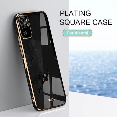 Glossy Gold Frame Plating Silicon Case For Xiaomi Redmi Note 10 Pro 10T 10S 9S 9 8 7 Pro 9T 9A 9AT Poco M3 X3 NFC F3 GT Camera Protection Soft Cover