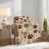 1pc Dog Paw Print Pattern Flannel Blanket, Lightweight and Soft Throw Blanket, Gift Blanket for Family and Friends. Mother's Day