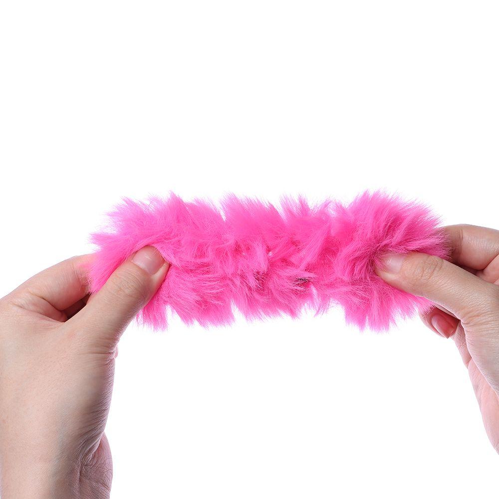 Fashion Women and Girls Hair Bobbles Faux Rabbit Fur Pom Pom Hair Tie Ponytail Holders Elastic  Hair Bands Fur Hair Scrunchies