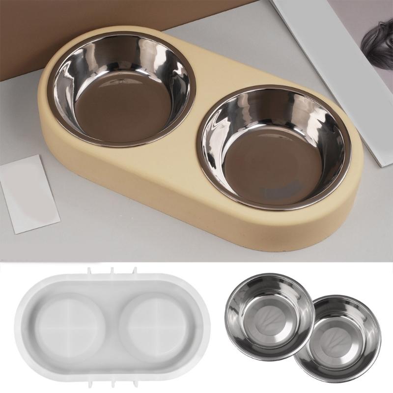 Reusable Pet Bowl Silicone Mold For Handmade Crafts Multi Purpose Heat Resistant Cats Dog Dish Maker Jewelry Mould