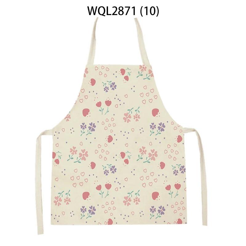 Sea Animal Shell Crab Fish Printed Kitchen Aprons Home Cooking Baking Accessories Deer Hedgehog Crocodile Pattern Delantal