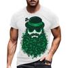 Summer Round Neck 3D St. Patrick's Day Green Printed Top Fashionable Casual Short Sleeved Men's T-shirts