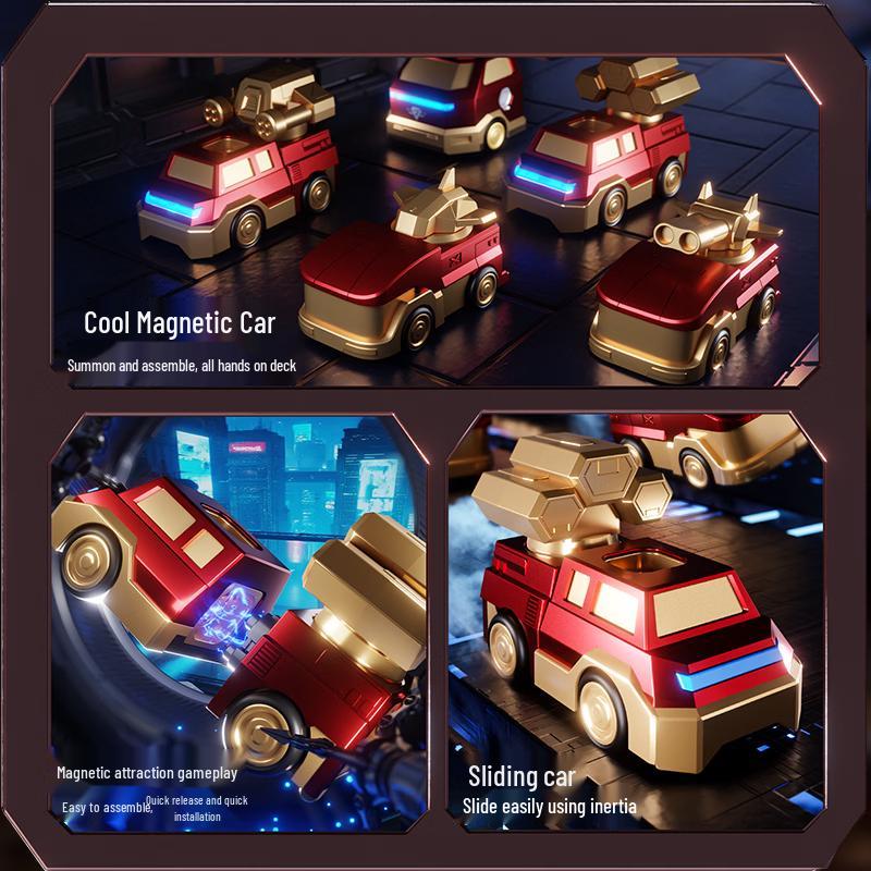 JINGDA TOYS 5-in-1 Magnetic Transforming Robot Building Blocks