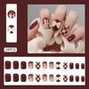 24PCS False Nails with 3D Mint Blue Flower Press on False Nails Artificial Wearable Tips Fake Nail Art Manicure Nail Tips