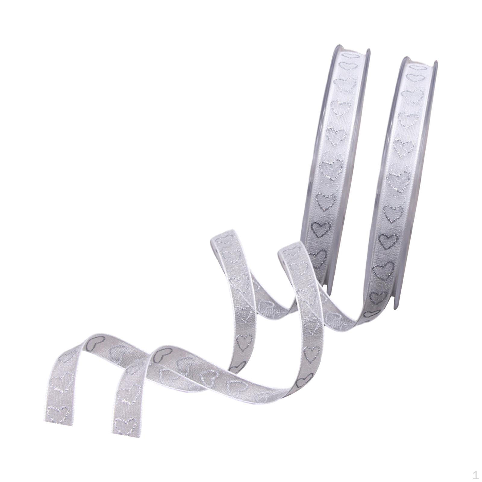 

2 рулона лент на День святого Валентина, подарочная упаковка, проводная для свадебных поделок, вечеринок, скрапбукинга