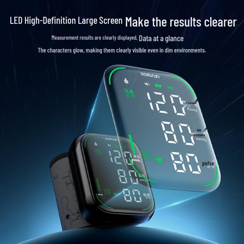 Zhuo Chen Rechargeable Wrist Blood Pressure Monitor with Voice Broadcast