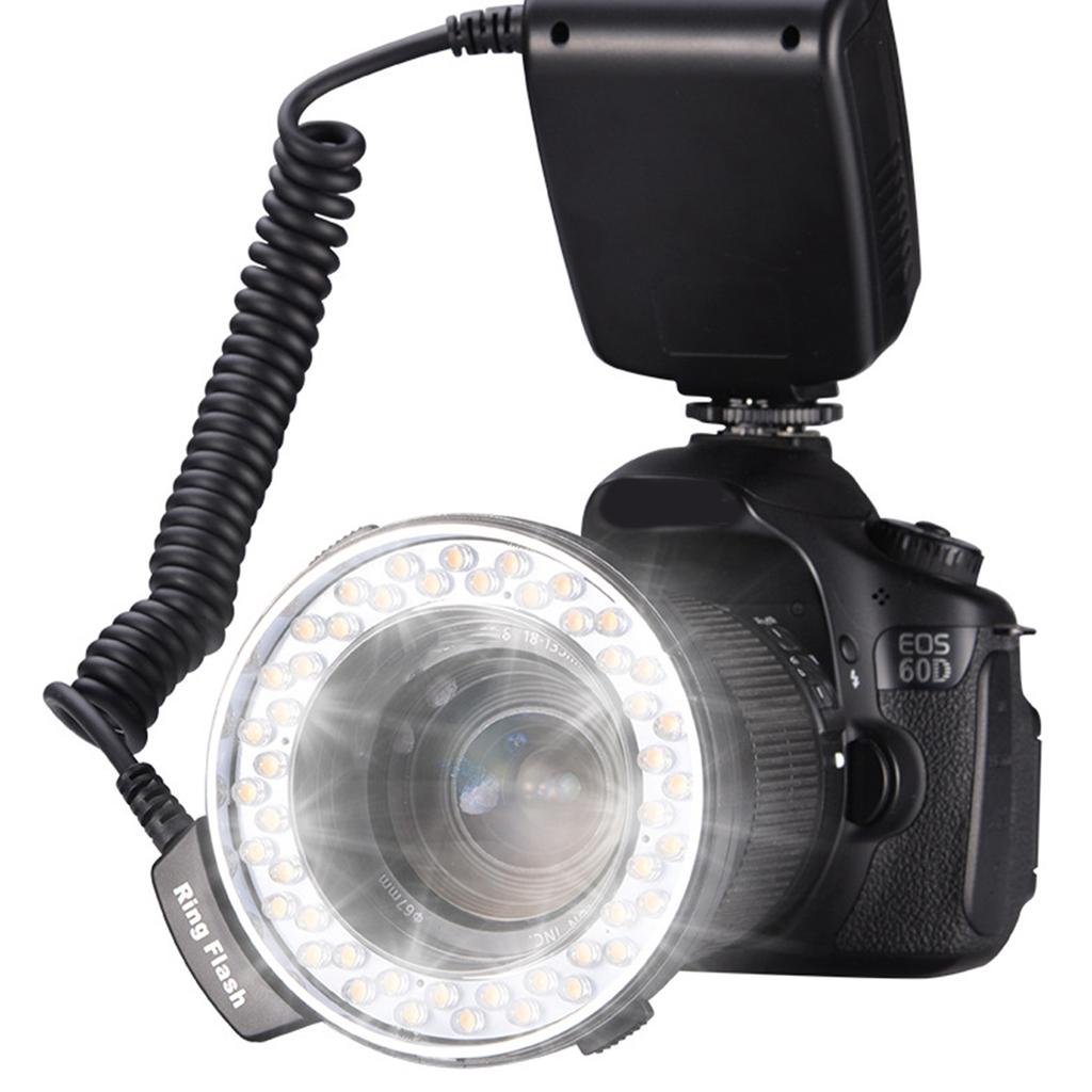 Macro Photography Rings Light With LCD Screen 7 Lighting Mode 8 Rings Adapters For Enhanceds 3D Imaging Effects