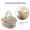 Basket Wicker Camping Picnic Basket and Wooden Wicker Picnic Basket