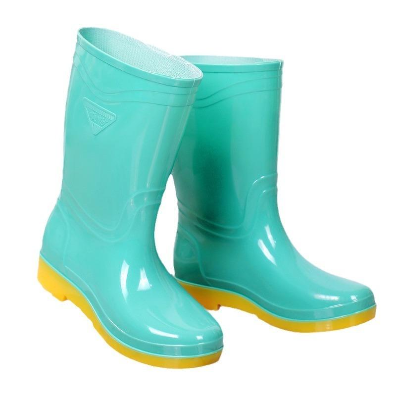 Tall Women's Rain Boots Fashion Classic Rain Shoes Mother Kitchen Non-slip Wear-resistant Waterproof Shoes Women's Rubber Shoes Overalls Cotton Shoes