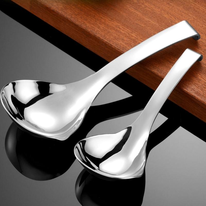 Stainless Steel Large Soup Spoon Tablespoon with Ergonomic Handle for Cooking and Serving Practical Kitchen Cookware