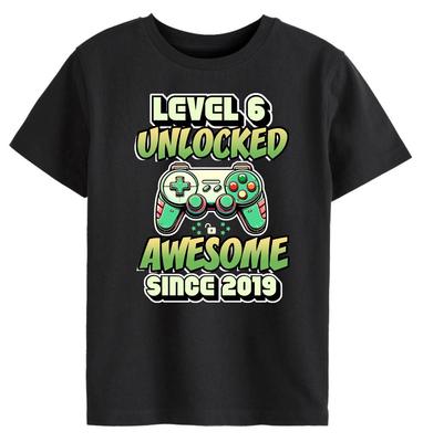 Level 6 Unlocked Gaming T-Shirt Mens Womens Tees Top 6th Birthday Awesome 2019 Christmas Gamer