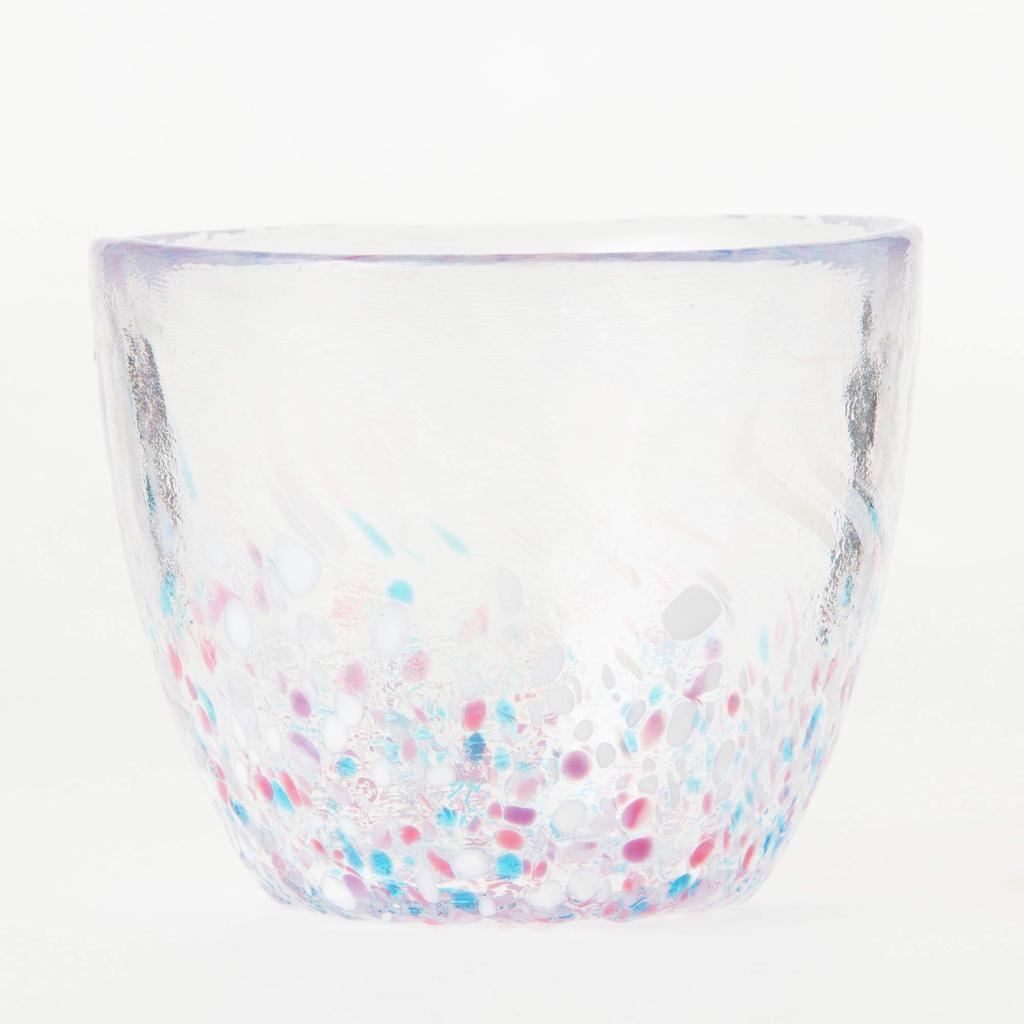 Toyo Sasaki Glass Iroshizuku Noodle Made In Soba Noodle Dipping Noodle Small Deep Glass Tableware WA311 Plate, Cup, Pink, Japan, Cup, Bowl, Plate,