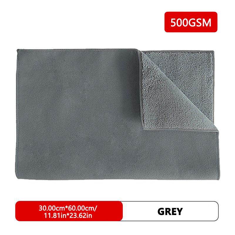 SEAMETAL 500GSM Car Wash Towel Double-sided Suede Strong Absorbent Car Cleaning Cloth